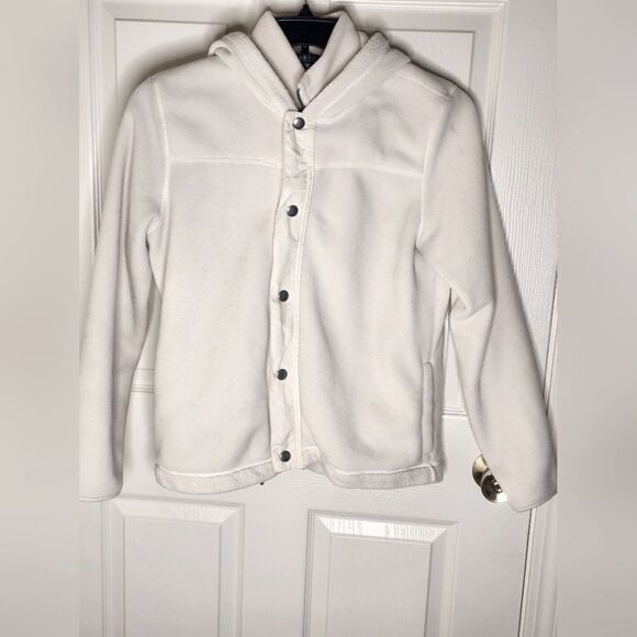 Lauren Ralph Lauren M Cream Fleece Hooded Full Zipper Pockets Unisex Coat Jacket - Picture 1 of 12